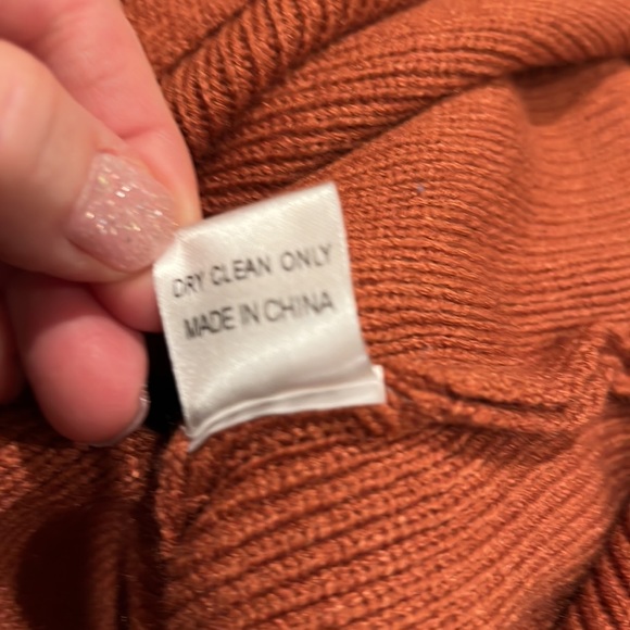 NWT Mona Colorblock Sweater Midi Dress Rust/Combo Size Small - Picture 9 of 9